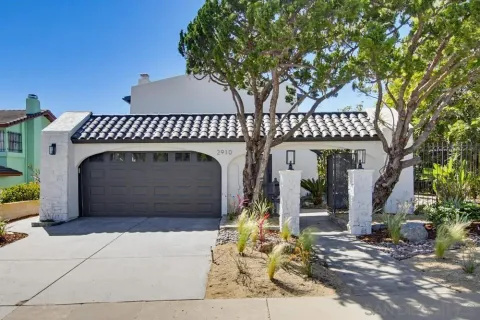 a front view of a house