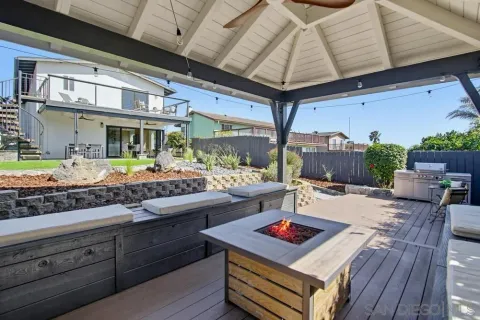 a outdoor space with lots of table and chairs