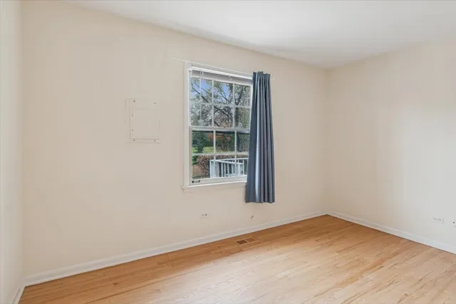 an empty room with a window