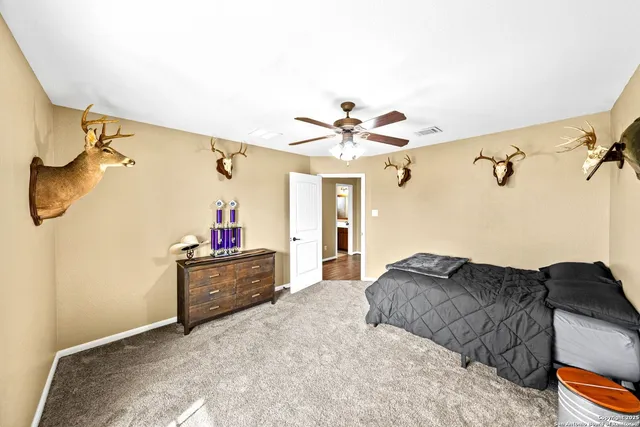 a view of a swimming pool with a lounge chairs