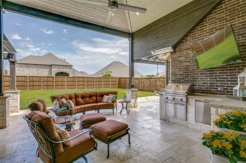 1801 Wichita Drive Prosper, TX 75078 - Photo 1 of 36 a outdoor living space with furniture and garden view