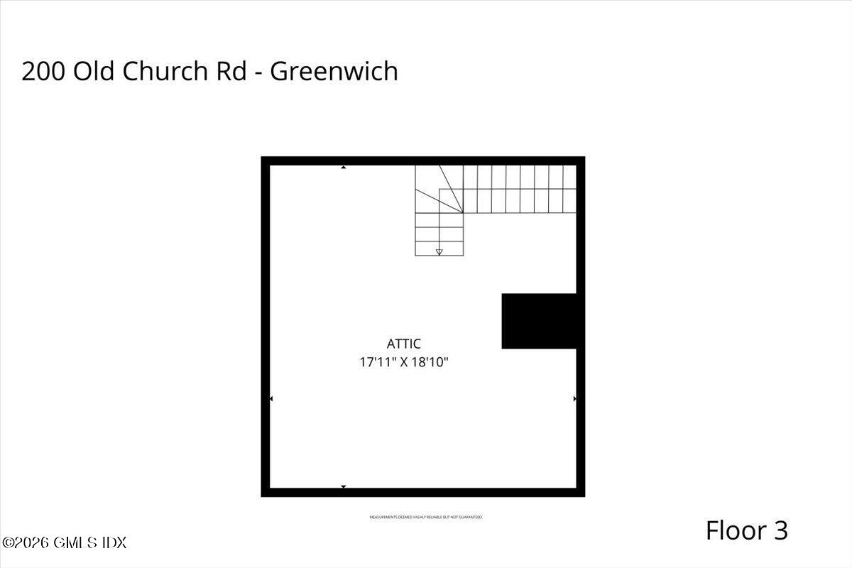 200 Old Church Road Greenwich, CT 06830 - Photo 23 of 24 Floor Plan 3rd Flr