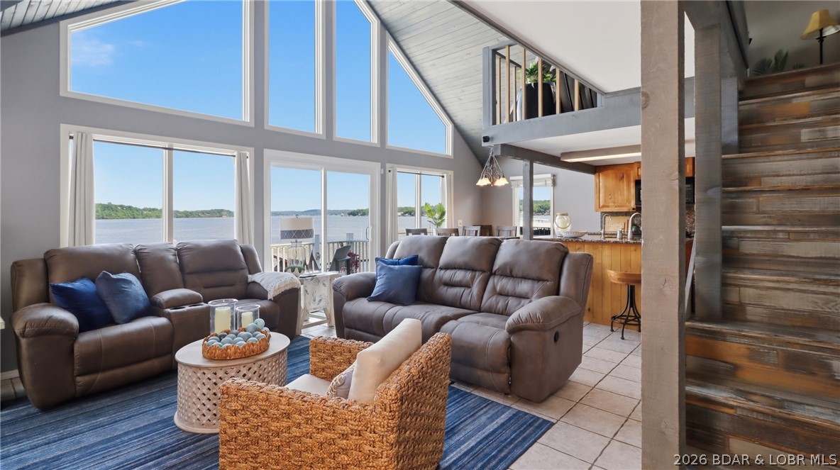1069 Indian Hill Road Sunrise Beach, MO 65079 - Photo 4 of 54 Floor to Ceiling Windows Capturing the Main Channe