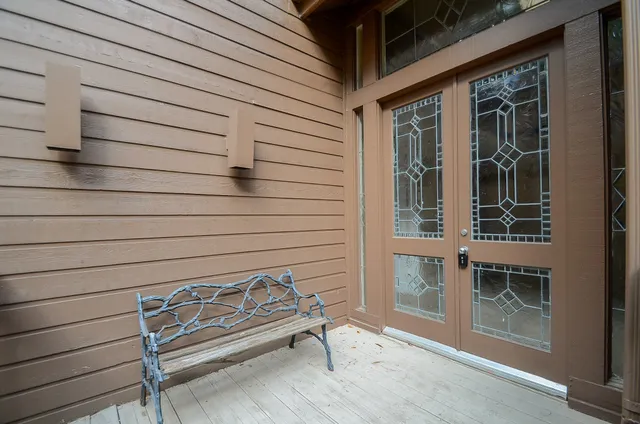 a view of outdoor space in front of house