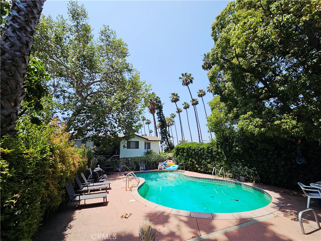 1142 Western Avenue Glendale, CA 91201 - Photo 13 of 23 a view of a swimming pool with a yard and potted plants