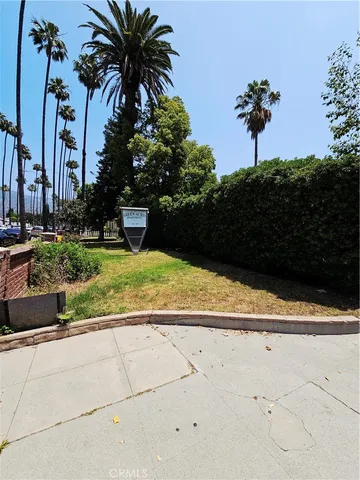 a view of a house with a yard and large tree