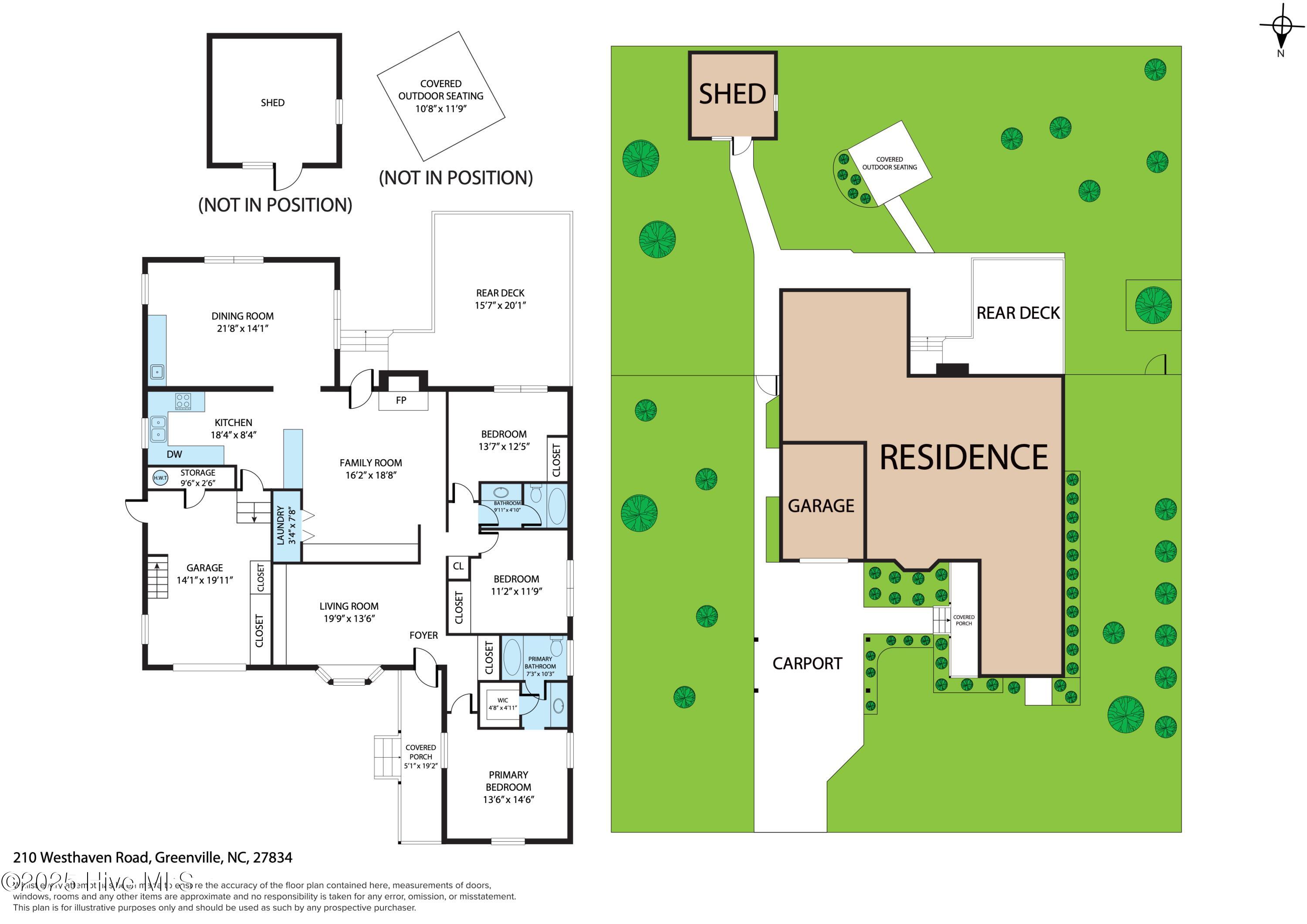 210 Westhaven Road Greenville, NC 27834 - Photo 43 of 43 Floor Plan & Site Map