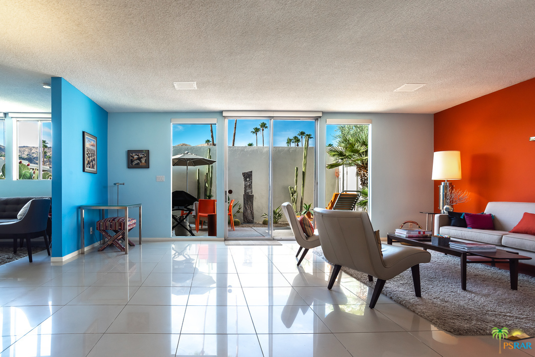 Modern interiors with walls of glass and