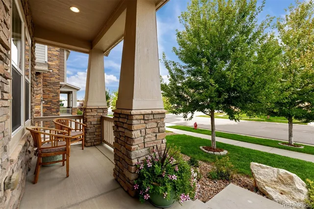a view of outdoor space with seating area