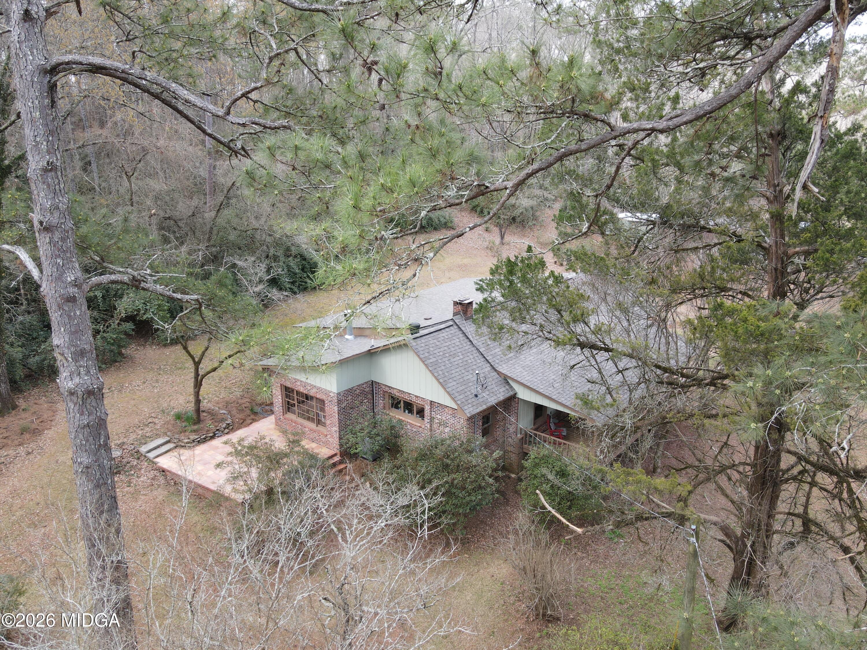 1068 Lamar Road Macon, GA 31210 - Photo 38 of 39 an aerial view of a house with a yard