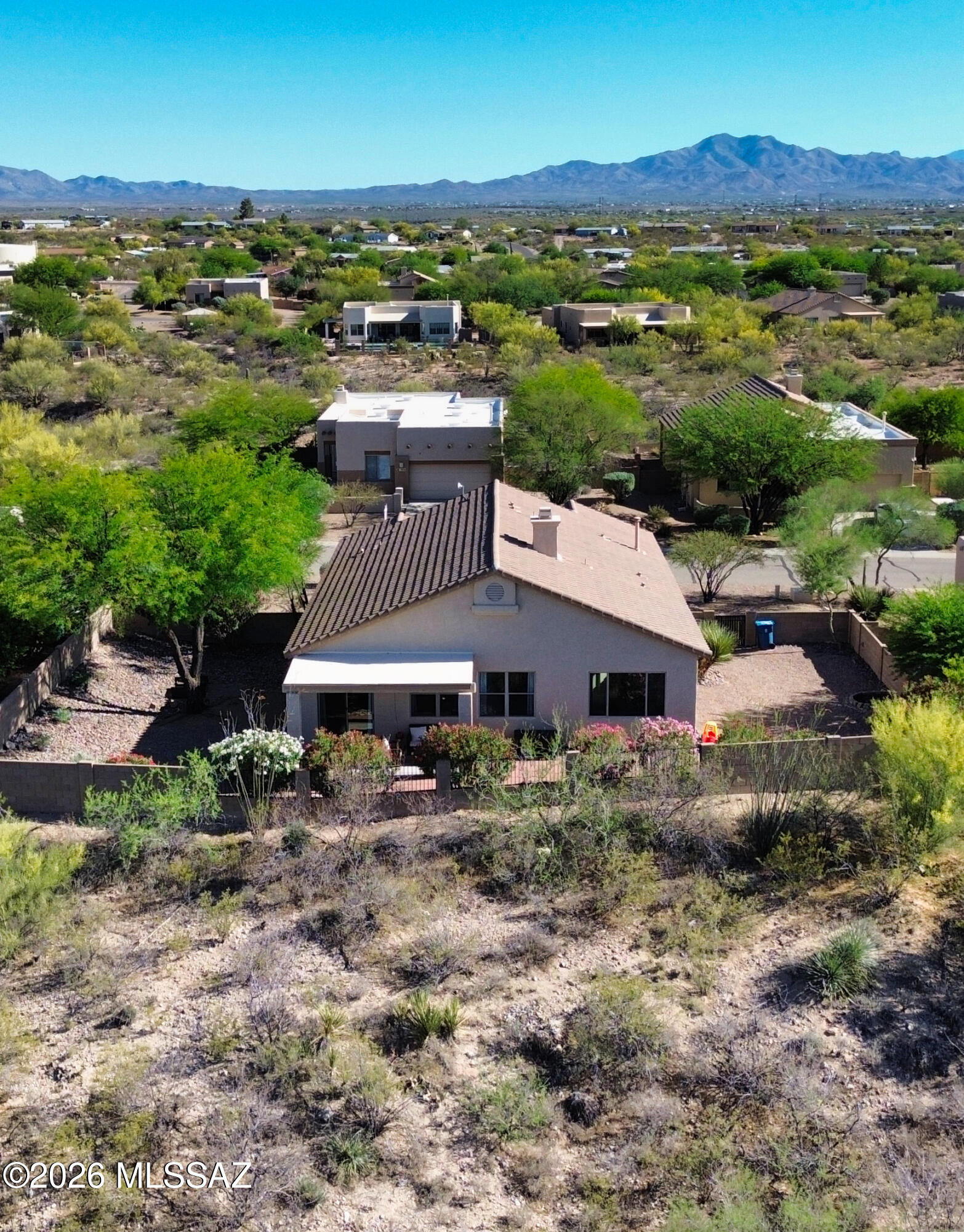10835 South Heart Break Ridge Place Vail, AZ 85641 - Photo 5 of 49 a view of a house with a yard and lake view