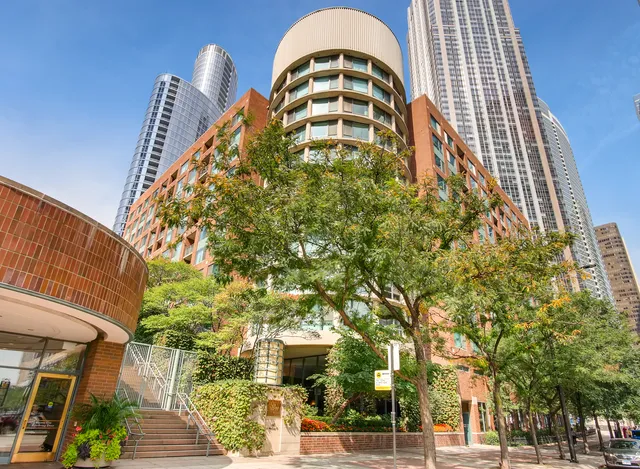 a front view of a building