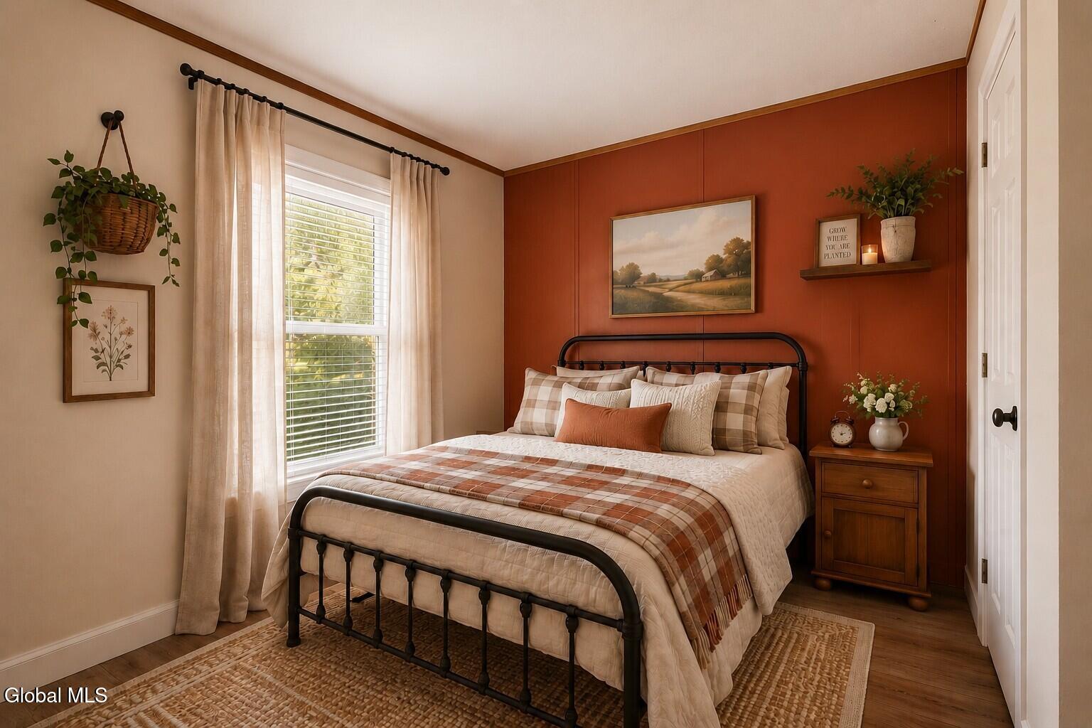 107 Fording Road Esperance, NY 12066 - Photo 30 of 42 AI staging bedroom rust wall