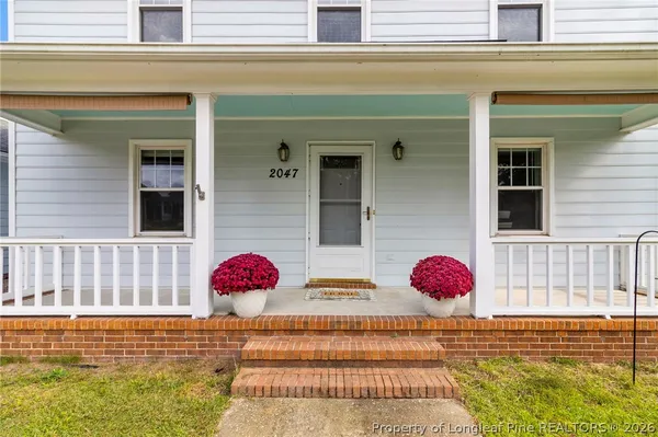 a front view of a house