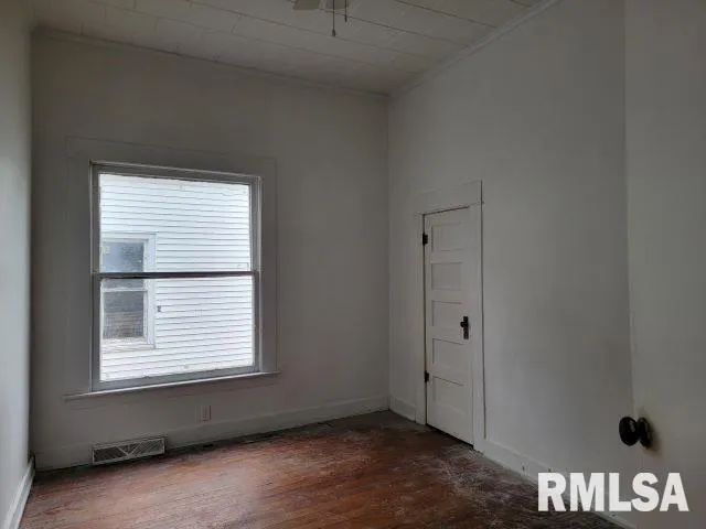 an empty room with a window