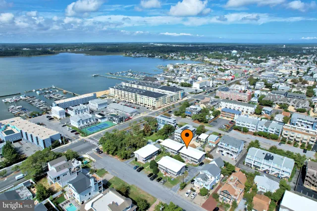 an aerial view of a city