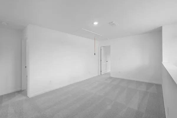 an aerial view of a house having yard basket ball court and trampoline