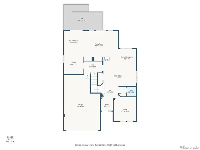 an aerial view of residential house with outdoor space and pool