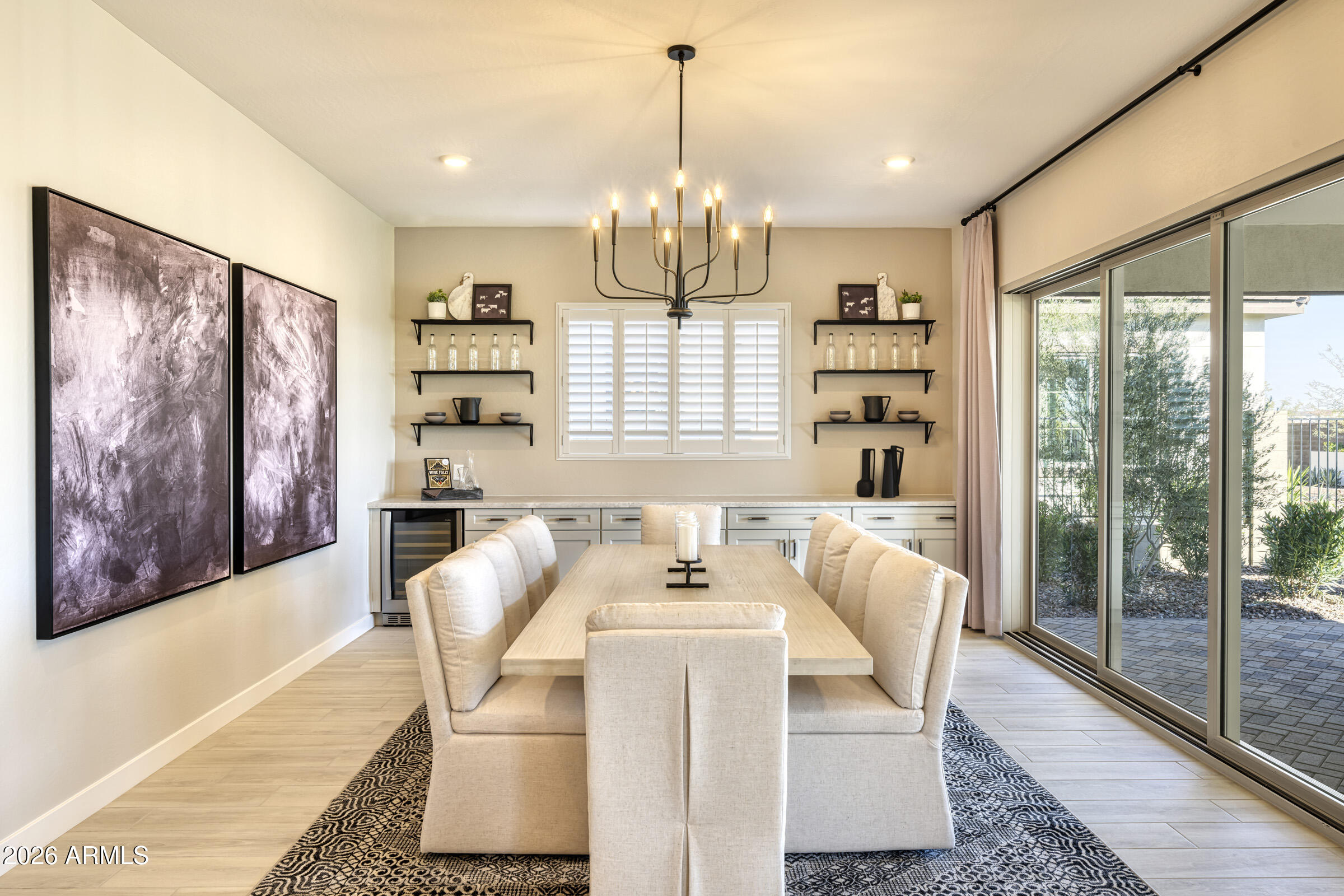 5729 South Quartz Street Gilbert, AZ 85298 - Photo 7 of 20 a view of a dining room with furniture window and outside view