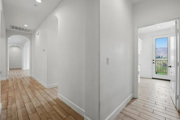 a view of swimming pool with a balcony