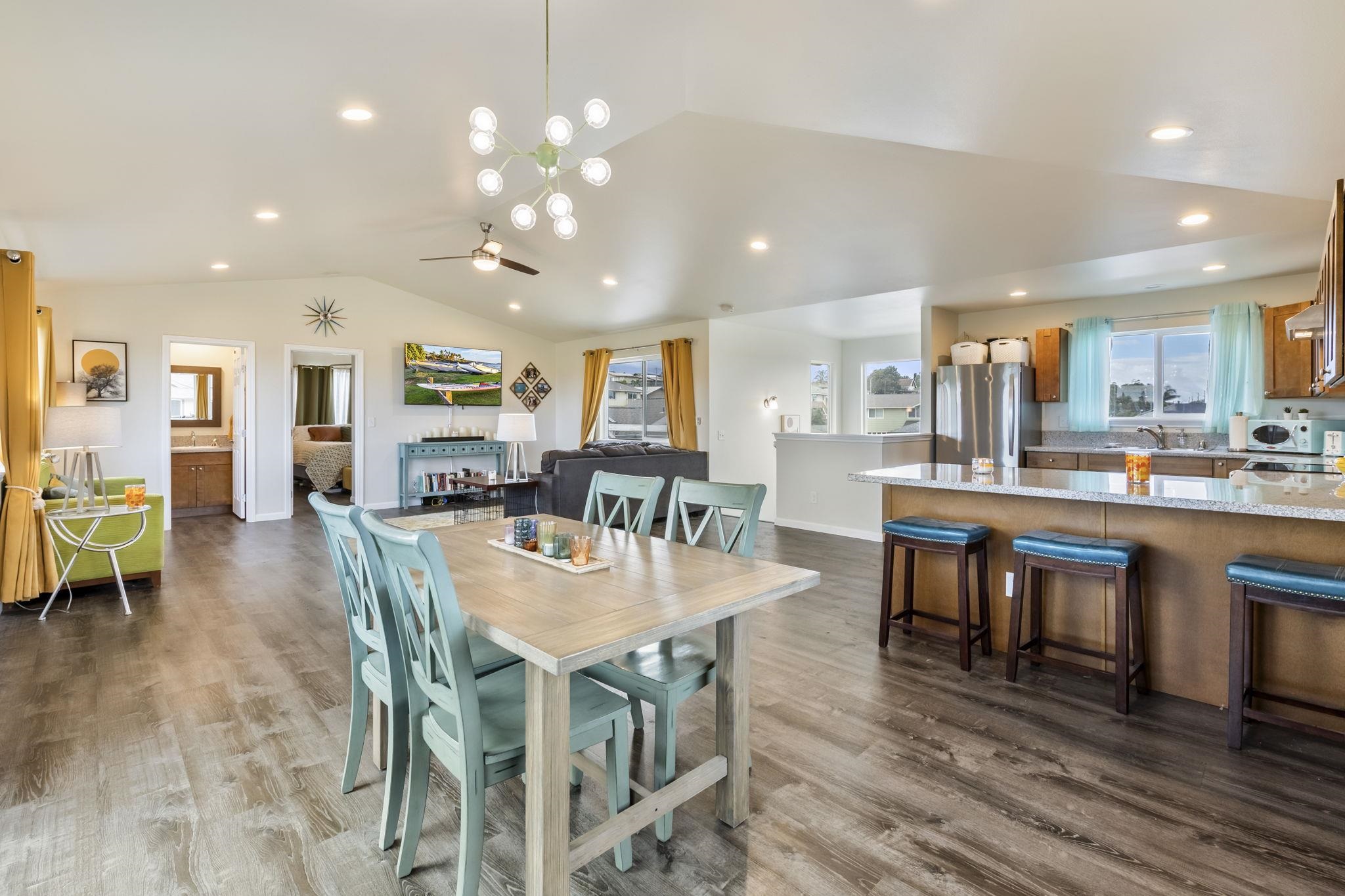 127 Tam Yau Place Makawao, HI 96768 - Photo 1 of 27 a large kitchen with a table and chairs