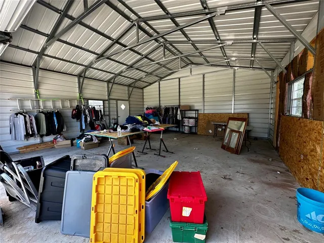 a view of a backyard with a garden