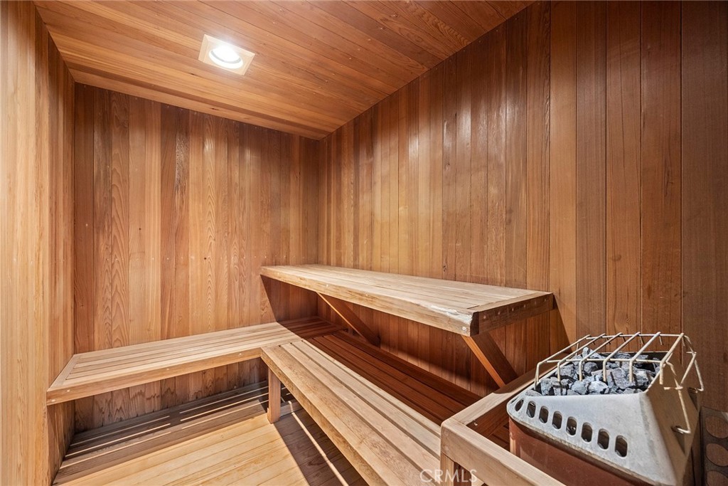 6641 East Canyon Hills Road Anaheim Hills, CA 92807 - Photo 37 of 44 a view of a room with wooden walls