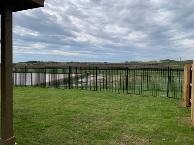 a backyard of a house