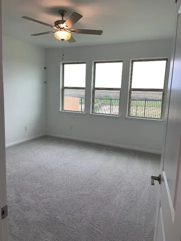 an empty room with a window