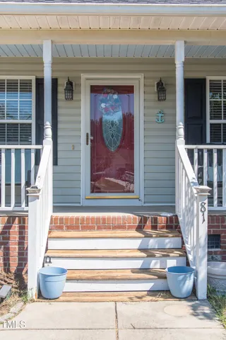 a front view of a house with entryway