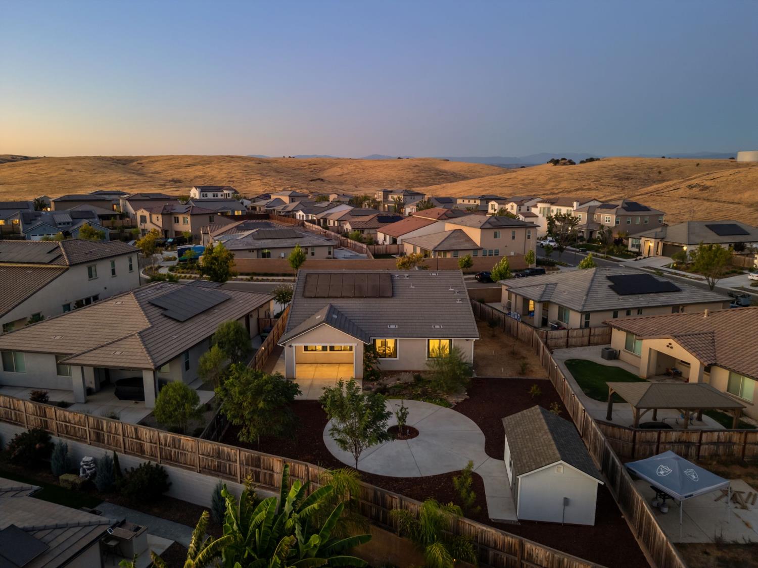 1022 Moonrise Way Madera, CA 93636 - Photo 43 of 52 an aerial view of a house with a swimming pool