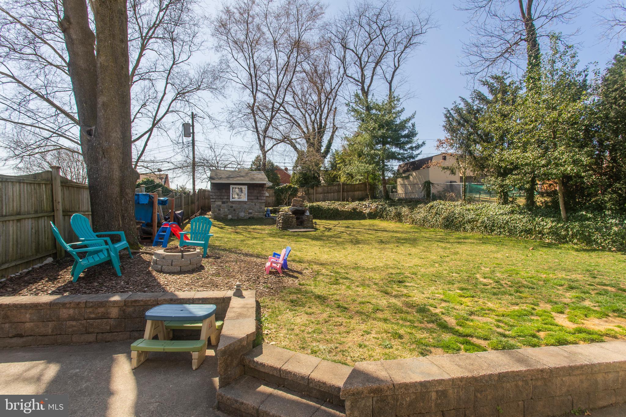 218 Fairhill Road Morton, PA 19070 - Photo 31 of 38 Fenced-In Backyard w/ Patio