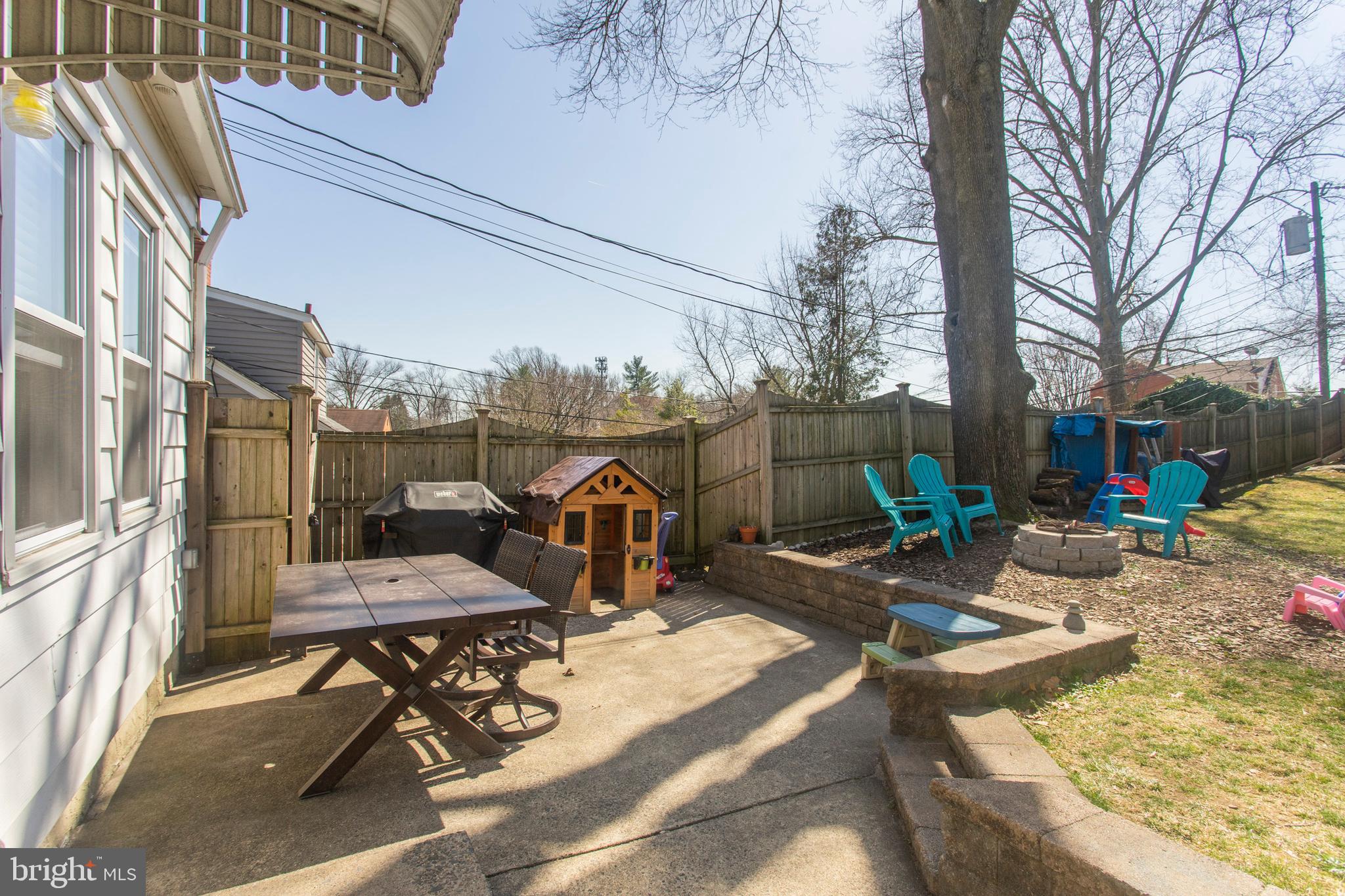 218 Fairhill Road Morton, PA 19070 - Photo 32 of 38 Fenced-In Backyard w/ Patio