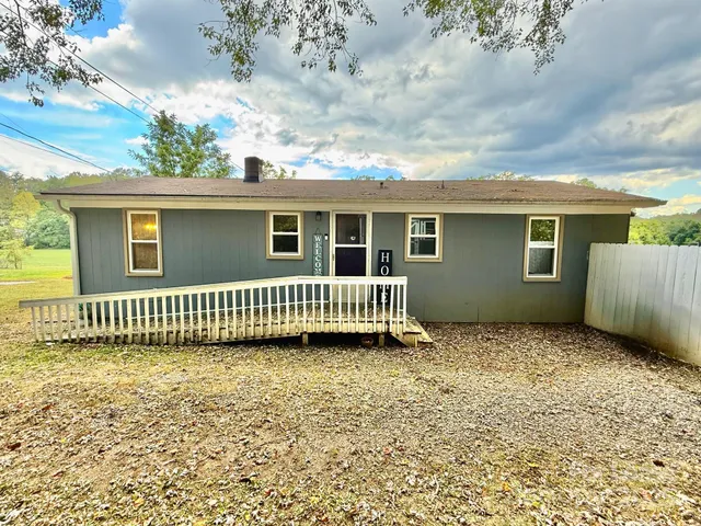 a view of a house with a balcony