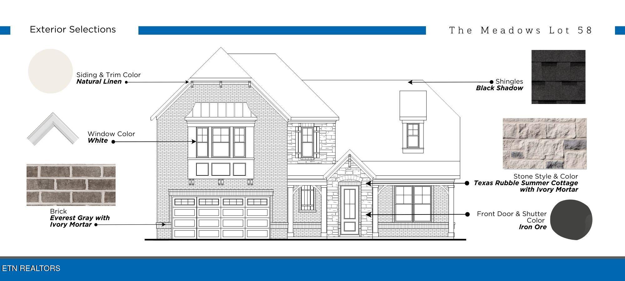 910 Shasta Daisy Road Farragut, TN 37934 - Photo 3 of 6 MDWS58 EXTERIOR SELECTIONS BOARD
