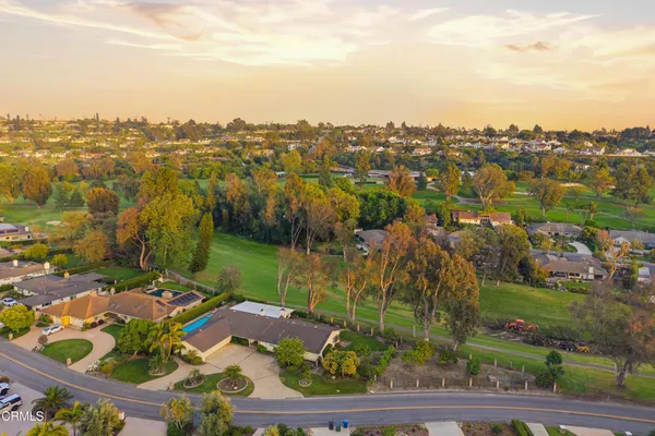 an aerial view of multiple house