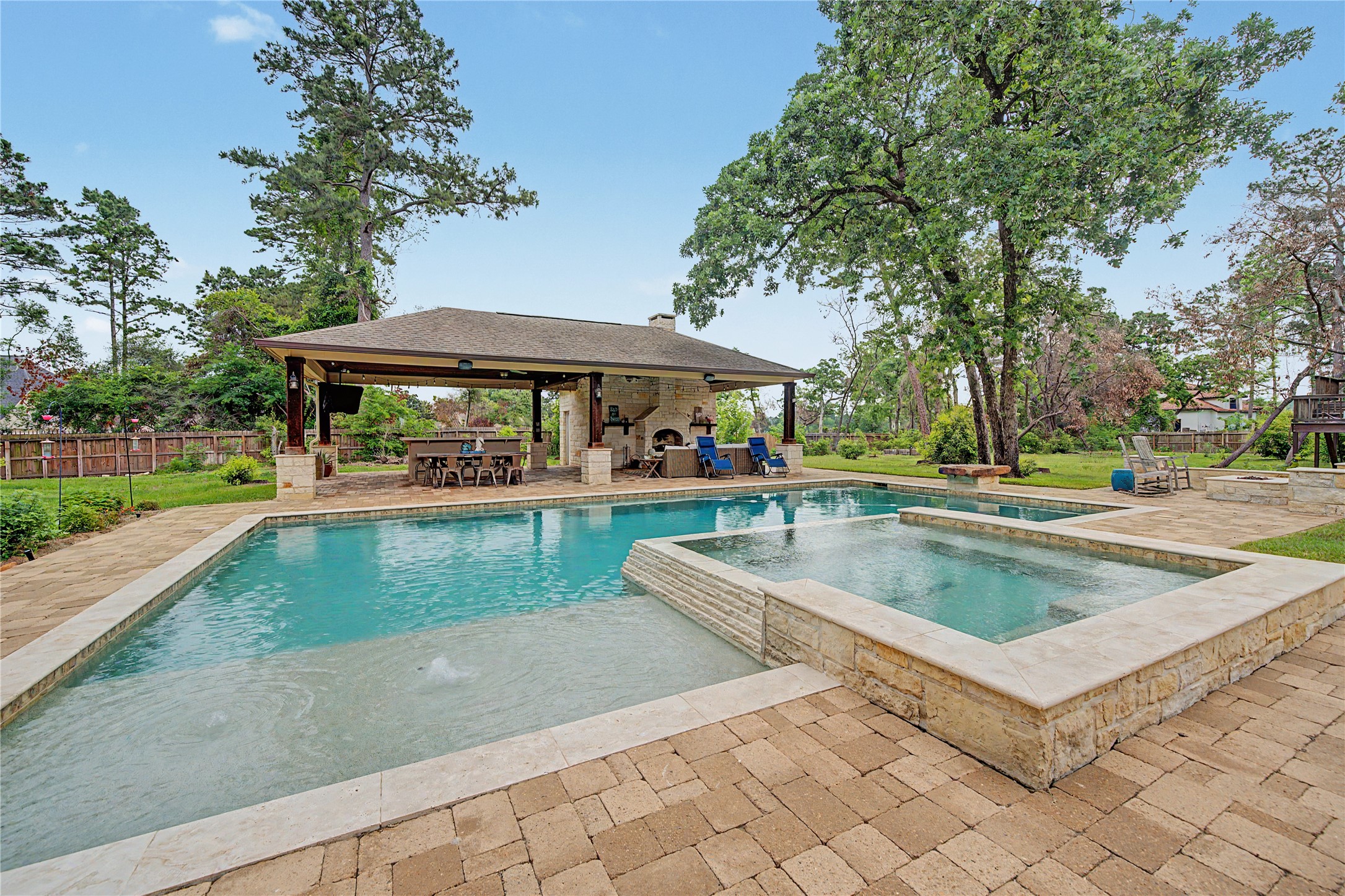4423 Silver Jade Drive Spring, TX 77386 - Photo 29 of 45 a view of outdoor space with swimming pool and patio