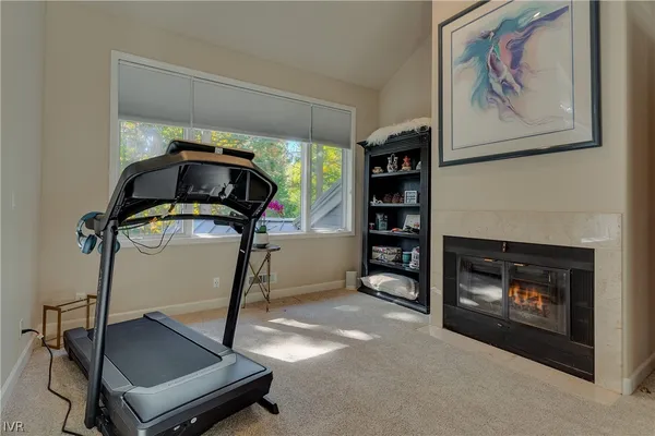 a living room with furniture or couch and a window
