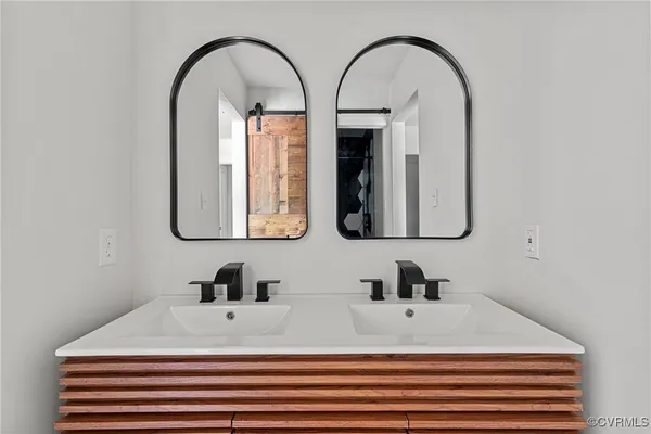 a bathroom with a shower and a toilet