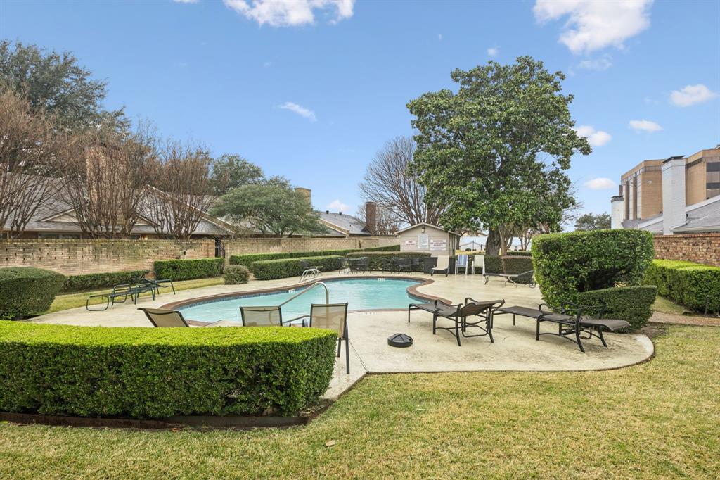4315 Forest Bend Road Dallas, TX 75244 - Photo 28 of 29 a view of a swimming pool with a patio