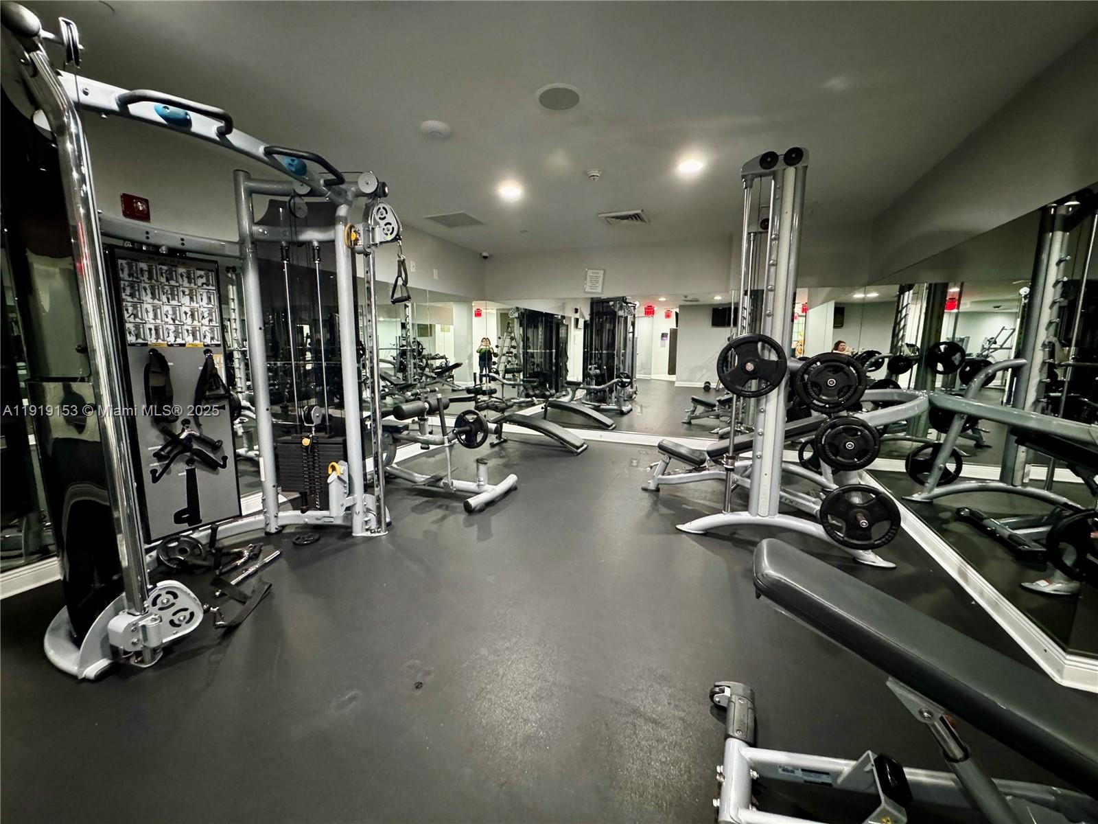 1250 South Miami Avenue, Unit 2403 Miami, FL 33130 - Photo 24 of 28 a view of a room with gym equipment