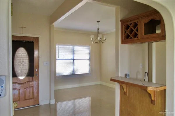 a front view of a house with entryway