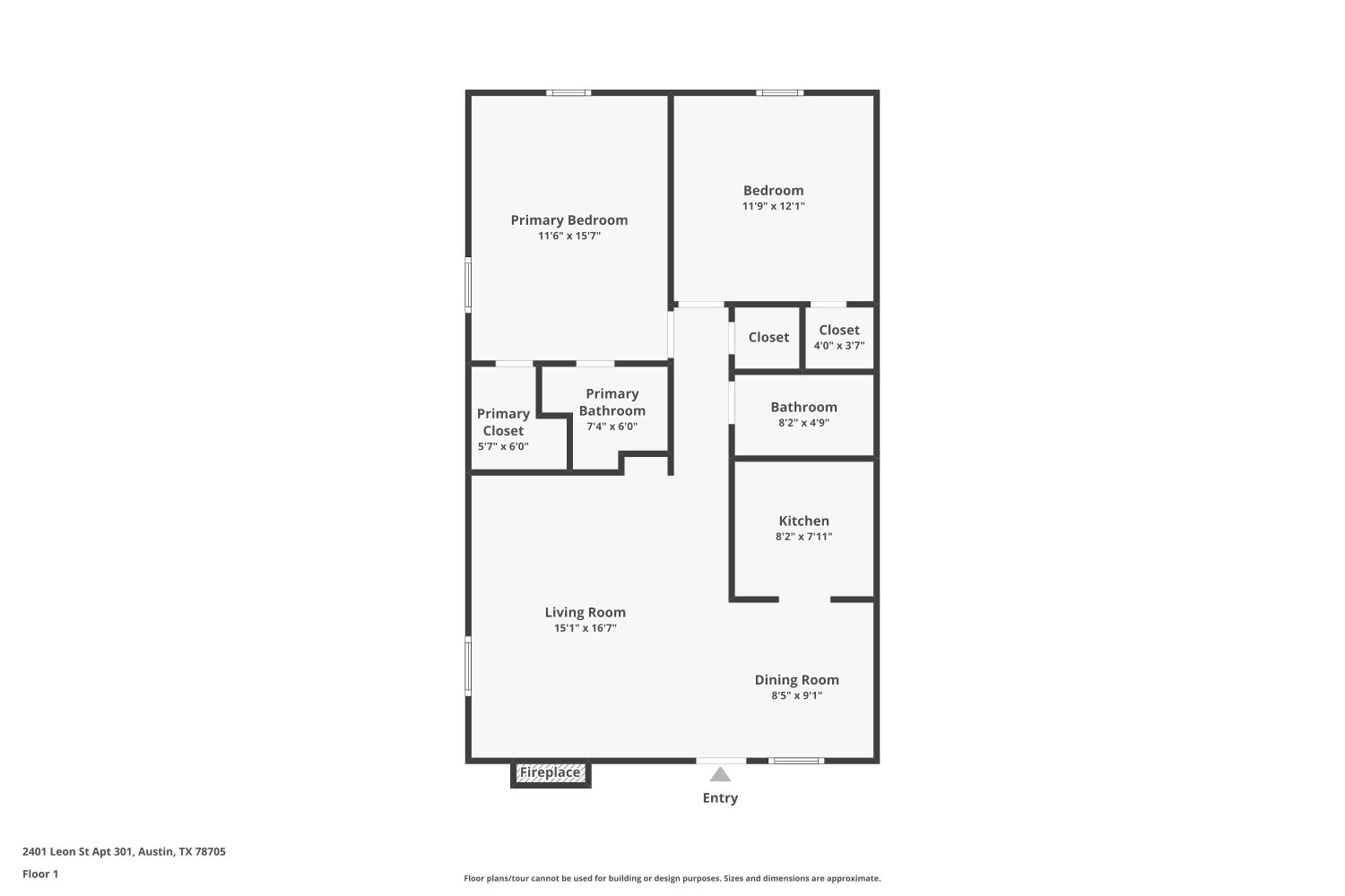 2401 Leon Street, Unit 100 Austin, TX 78705 - Photo 24 of 24 a picture of a floor plan