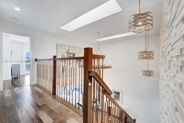 a view of a hallway with entryway