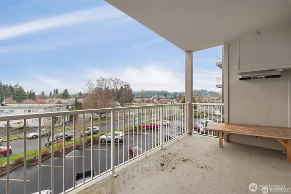 a view of balcony with city view