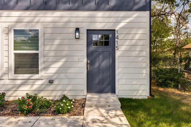 a view of front door of house