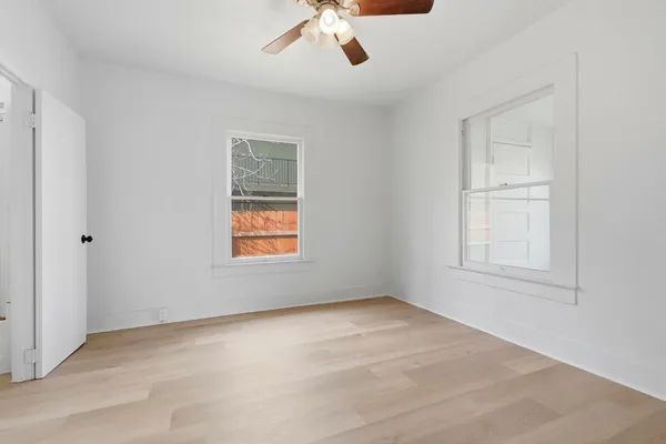 an empty room with a window