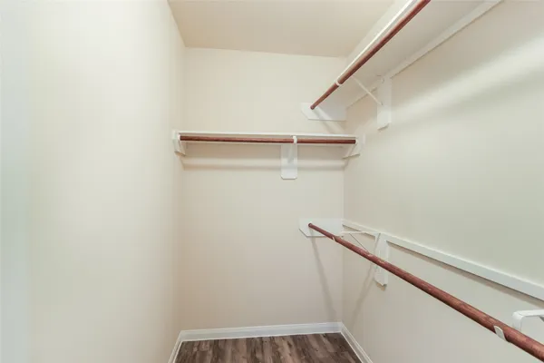 a view of small space with racks on the wall