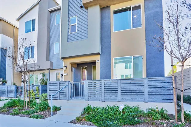 a living room with a baby crib
