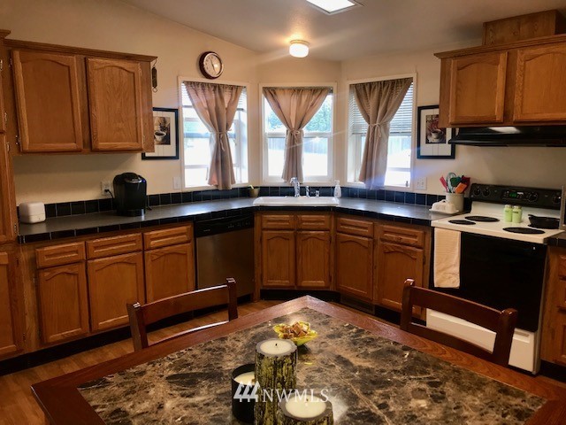 18937 Guava Street Southwest Rochester, WA 98579 - Photo 6 of 25 a kitchen with a sink stove and cabinets